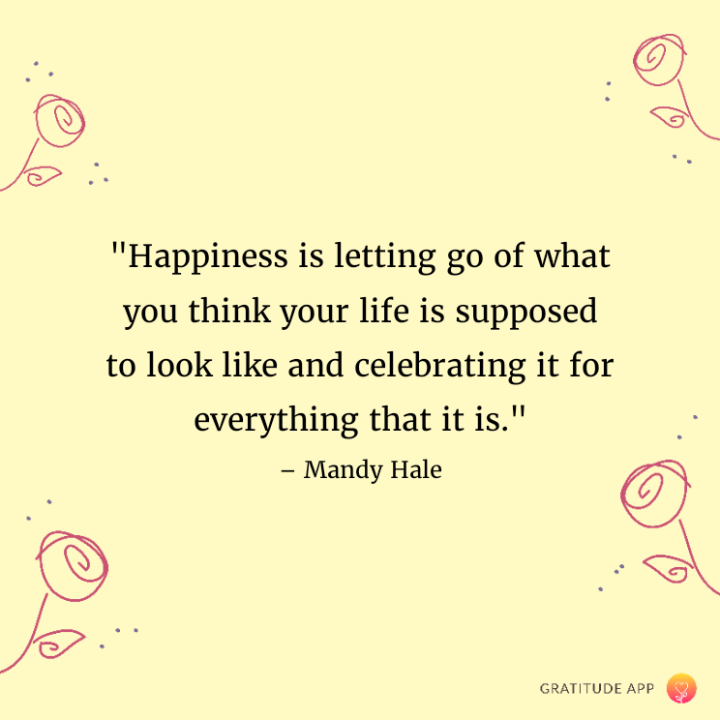 Hapiness Is Letting Go